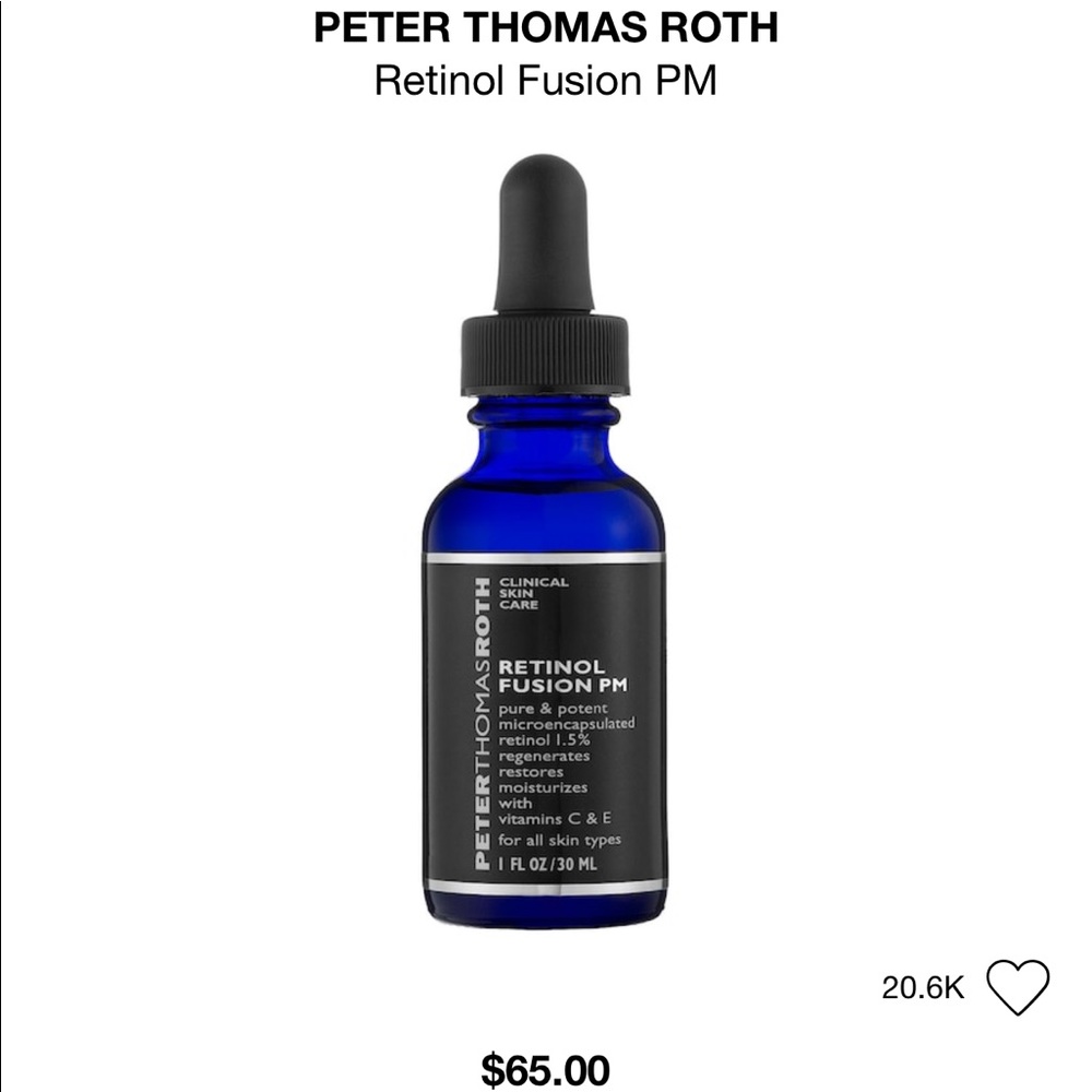 *SOLD*Peter Thomas Roth retinol fusion night serum